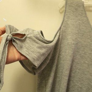 Tie Cold Shoulder Strappy Loose Fit Tunic